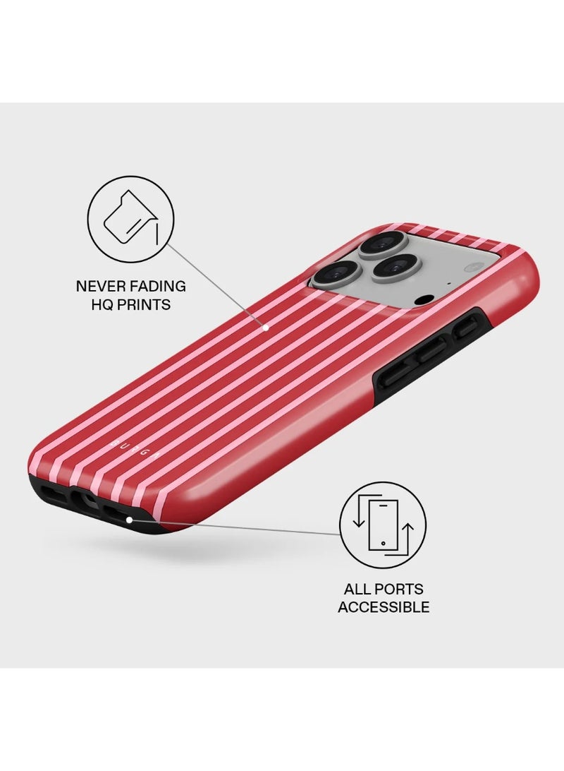 Burga iPhone 17 Pro Strawberry Jam Premium Case Compatible with Hybrid Dual-Layer Hard Shell + Silicone Protection - Scratch-Resistant Shockproof Mobile Cover - Image 3