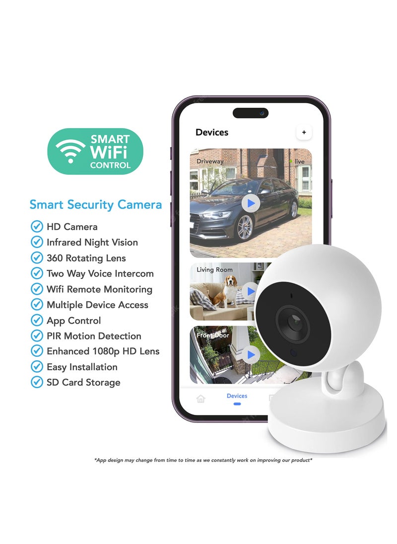 SYOSI - Indoor Home Security Camera, Smart Wireless CCTV with Night Vision, Motion Detection, and Pet Monitoring - Image 1