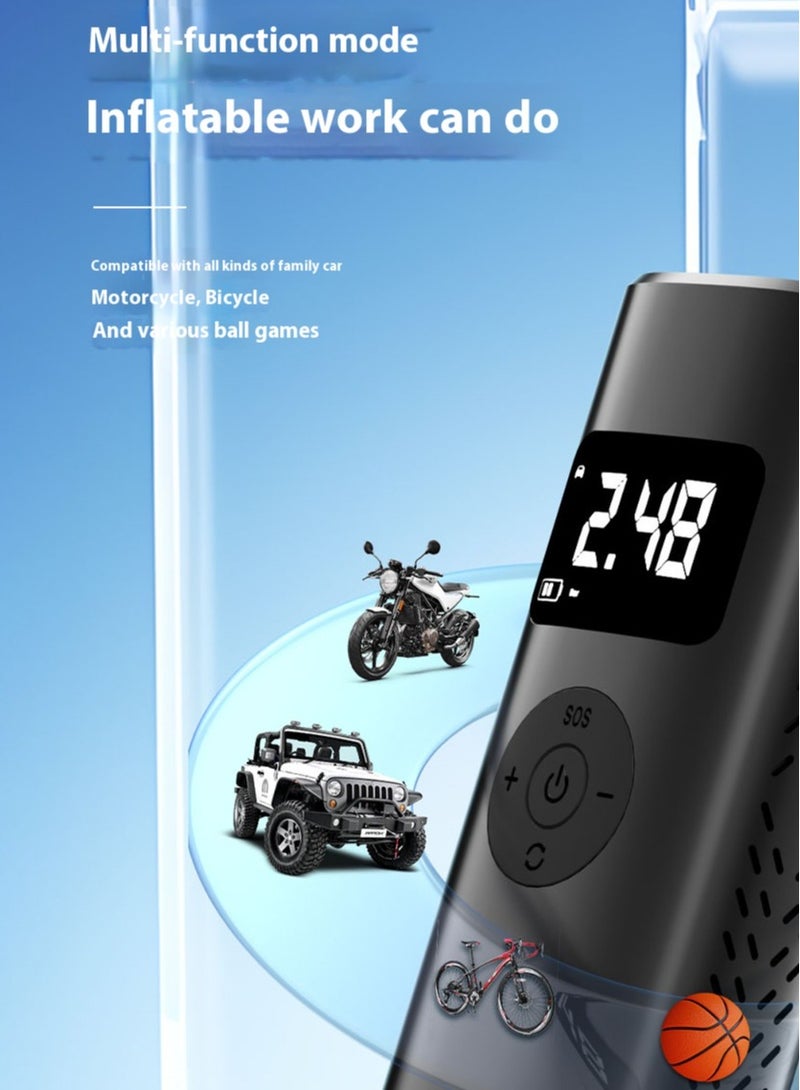 Generic Air Compressor Tire Inflator Pump Car Portable, 150 PSI Fast Inflation with LCD Dual Screen, [Cordless Strong Power] Car Tire Electric Pump for Car, Bicycle, Motorcycle, Ball (Ramadan Limited Time Promotion Price)  - Image 5
