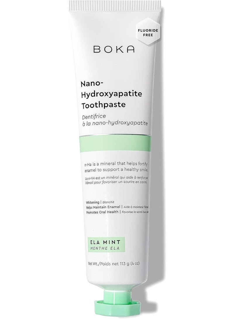 بوكا Boka Fluoride Free Toothpaste, Nano Hydroxyapatite Toothpaste, Appropriate for Sensitive Teeth - for Adult Oral Care - Ela Mint Flavor, 4 Fl Oz (113g) 1Pk - Image 1