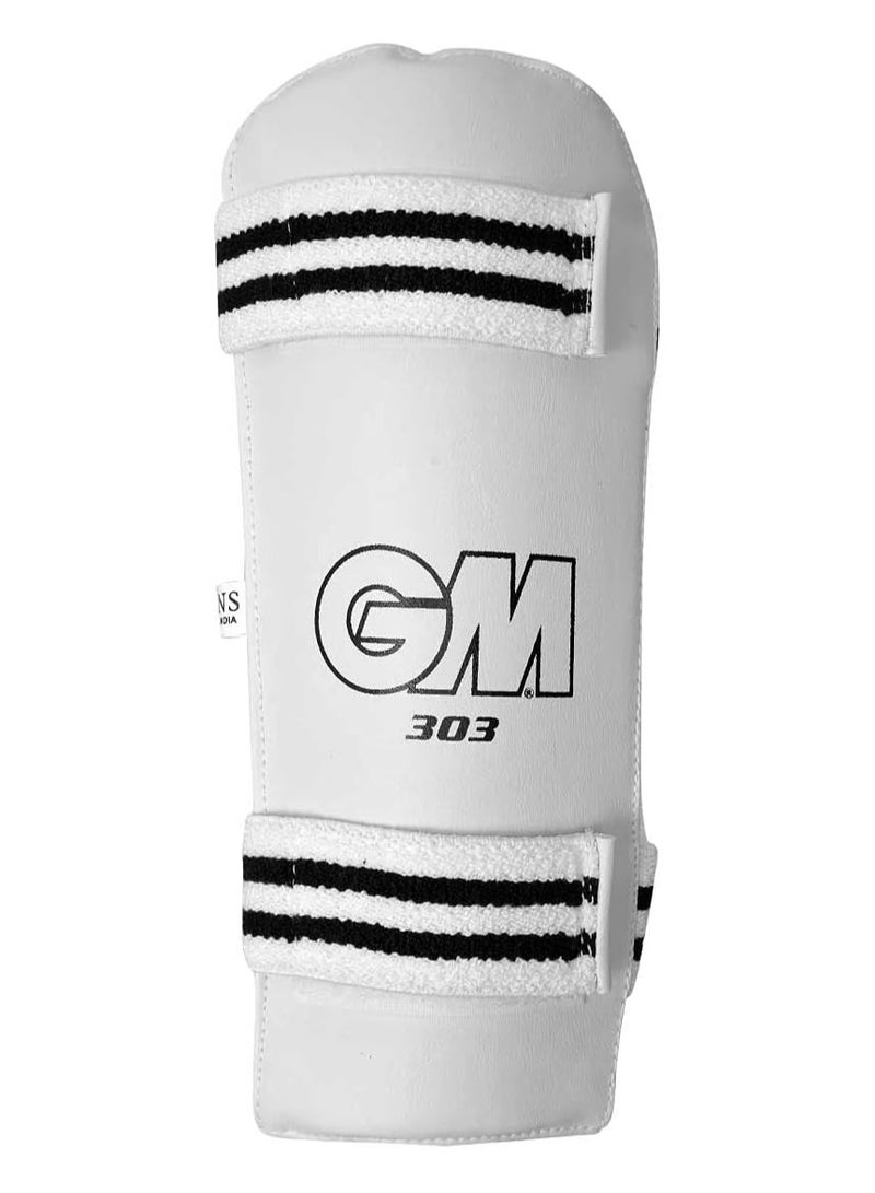GM GM 303 Cricket Arm Guard for Men | High-Density Foam Padding | PVC Outer Shell | Pre-Shaped Design | Elastic Strap Closure | Towel Backing for Sweat Absorption - Image 1