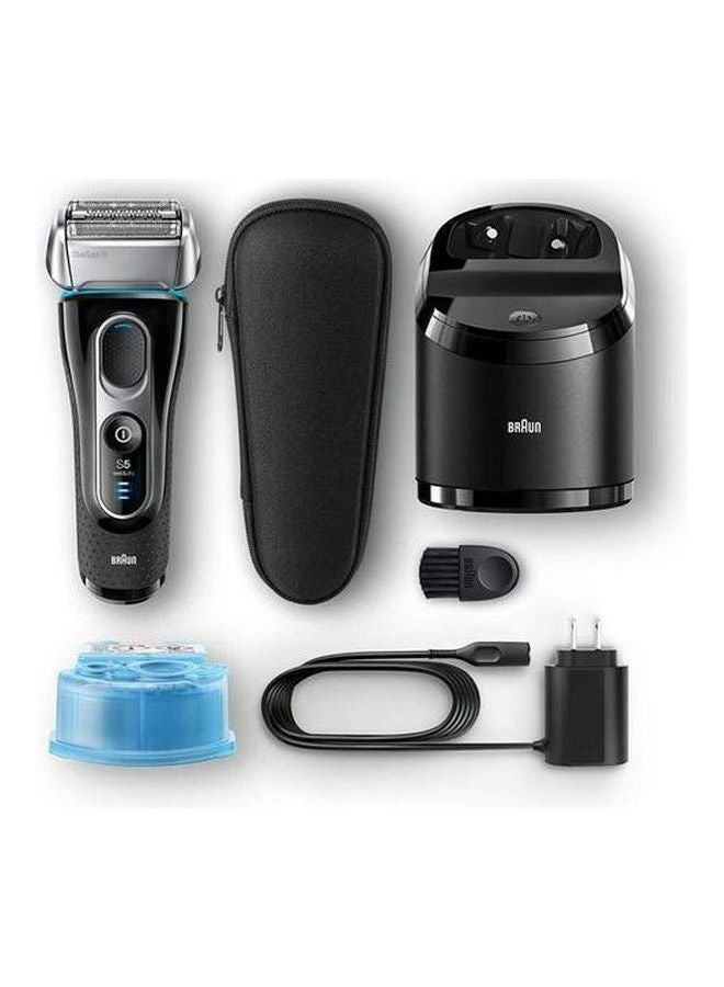 BRAUN Series 5 5195Cc Wet & Dry Shaver With Clean & Charge Station And Travel Pouch - . Black - Image 1
