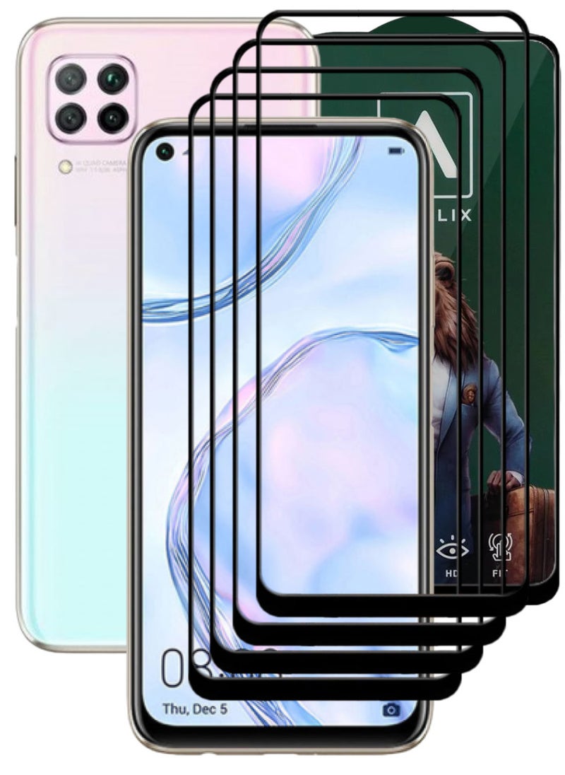 ACLIX 4 Pieces Antistatic ESD Dustproof Premium Quality High Definition Tempered Glass Screen Protector Designed For Huawei nova 7i - Image 1
