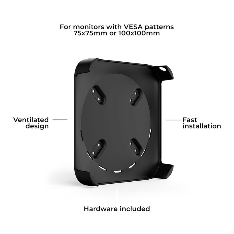 HumanCentric HumanCentric Mount Compatible with Mac Mini, Custom Mac Mini Mount, Wall Mount, Rack Mount, Mac Mini Under Desk Mount, Mac Mini Mount Behind Monitor Mac VESA Compatible Mac Mini Monitor Mount  - Image 4