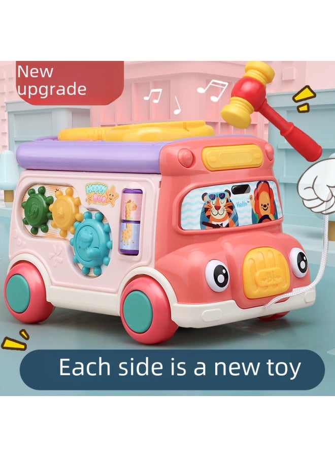 705 Children's Car Hamster Cartoon Bus Knock Game Machine Bilingual Hamster Toy Wholesale-Color:Color Box Blue - Image 3