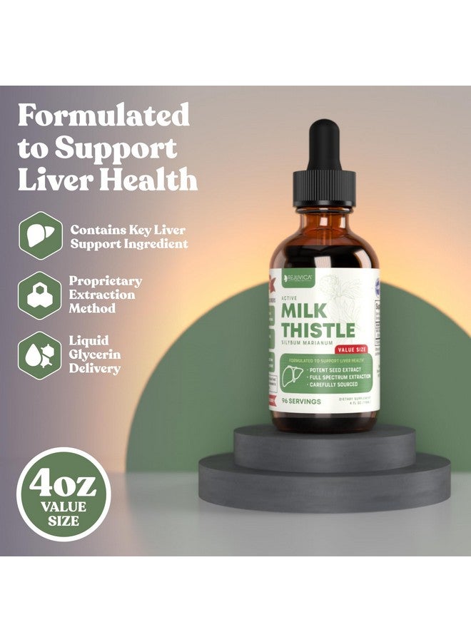 Rejuvica Health Active Milk Thistle - Advanced Milk Thistle Seed Extract - May Support the Liver - Vegan Sugar Free Non GMO 4oz Value Size  - Image 2