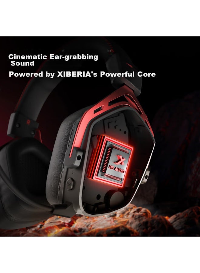 Xiberia K03s 2.4g سماعات رأس ألعاب بلوتوث لاسلكية حقيقية ساموراي أسود - Image 5