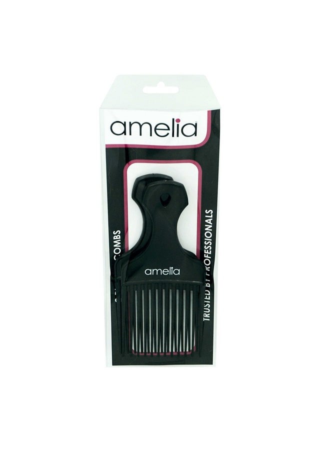 Amelia Beauty Products - 7in Plastic Pick Comb, pack of 2 - Image 1