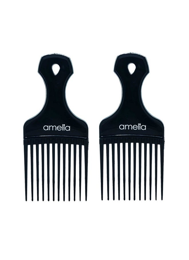 Amelia Beauty Products - 7in Plastic Pick Comb, pack of 2 - Image 1
