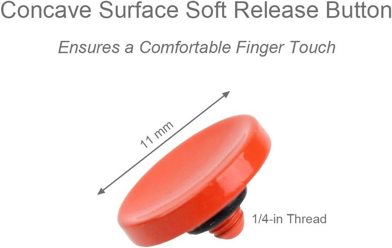 FotoTech Soft Shutter Release Button Compatible with Fuji Fujifilm X-T5 X-T4 X-T3 X-T30 X-T30 II X-T20 X-PRO3 X100V X100F X-E4 X-E3 RX1R II RX10 IV III Leica M9 Nikon Df F3 (3 Pieces, Orange) - Image 2