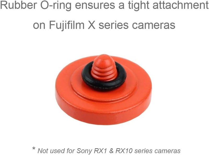 FotoTech Soft Shutter Release Button Compatible with Fuji Fujifilm X-T5 X-T4 X-T3 X-T30 X-T30 II X-T20 X-PRO3 X100V X100F X-E4 X-E3 RX1R II RX10 IV III Leica M9 Nikon Df F3 (3 Pieces, Orange) - Image 3