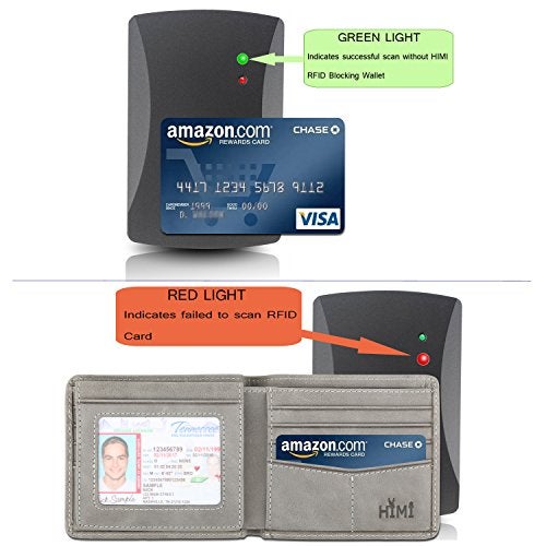 HIMI Wallet for Men-Genuine Leather RFID Blocking Bifold Stylish Wallet With 2 ID Window (Gray) - Image 5