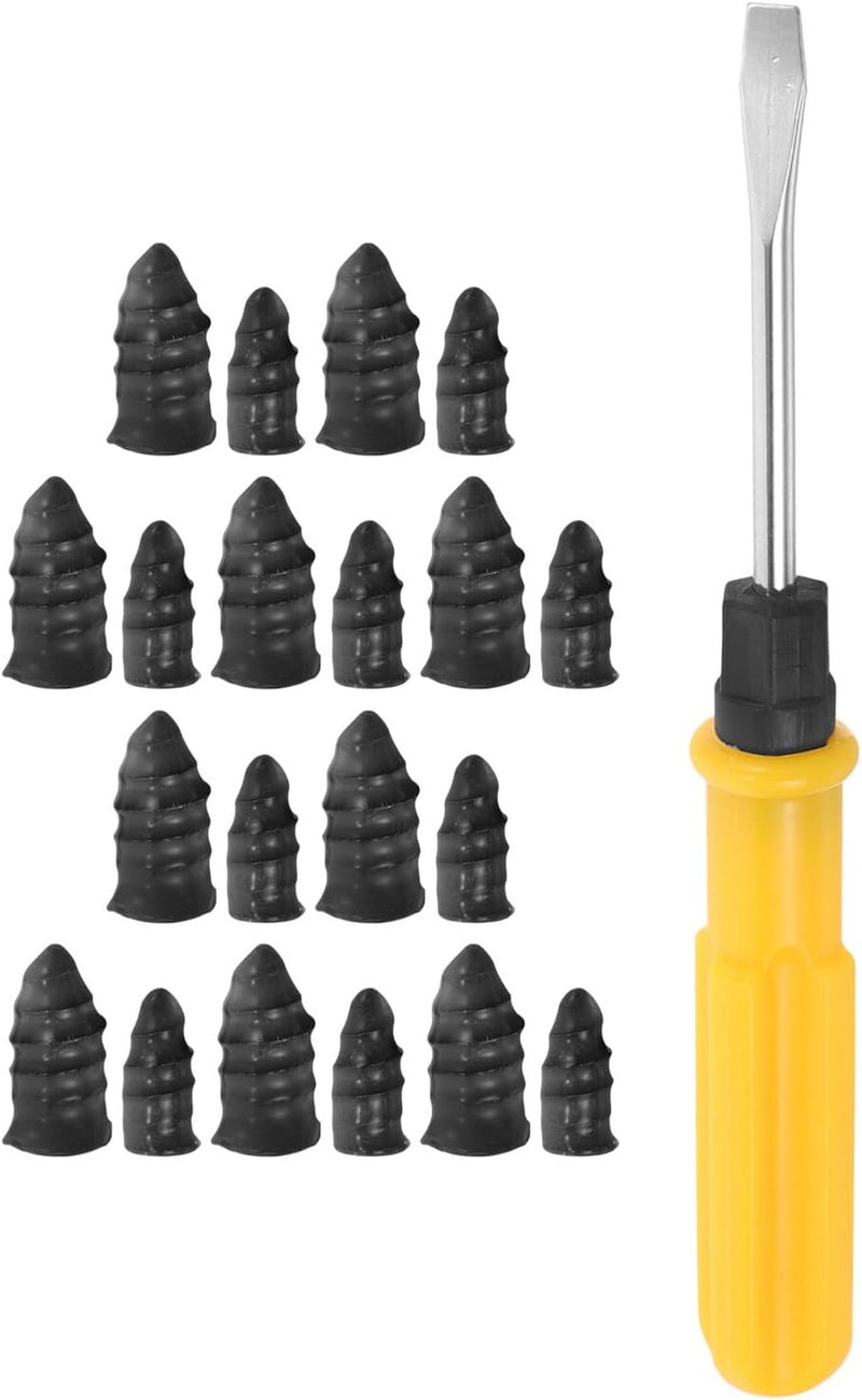 Vacuum Tire Mending Nail Repair Kit Rubber Screw Tire Repair Tool for Cars Electric Bikes Motorcycles with Rubber Screws and Screwdriver Puncture Fixing - Image 1
