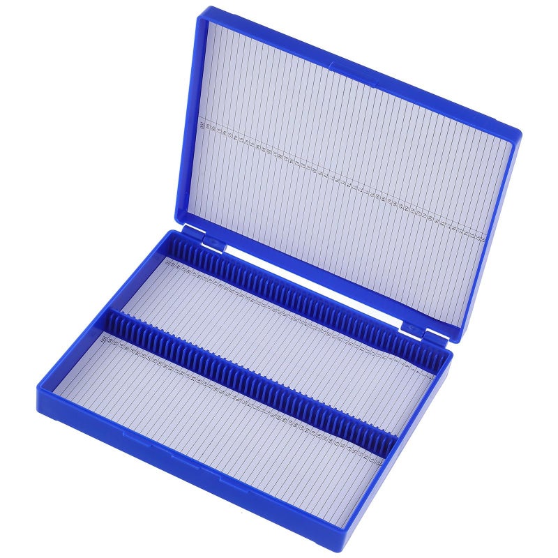 100 Slide Capacity Plastic Microscope Slide Storage Box Reusable Case for Scientific Educational Use - Image 2