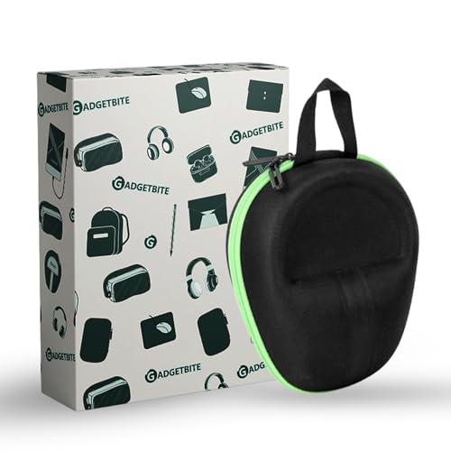 GadgetBite Headphone Carrying EVA Case Earpads Storage Bag Headphone Pouch Portable Anti-Pressure Compatible with Boat 550/Sony WH C510/Flix X1/Sony CH710n/Hyperx Cloud Cases (Black Green) - Image 2