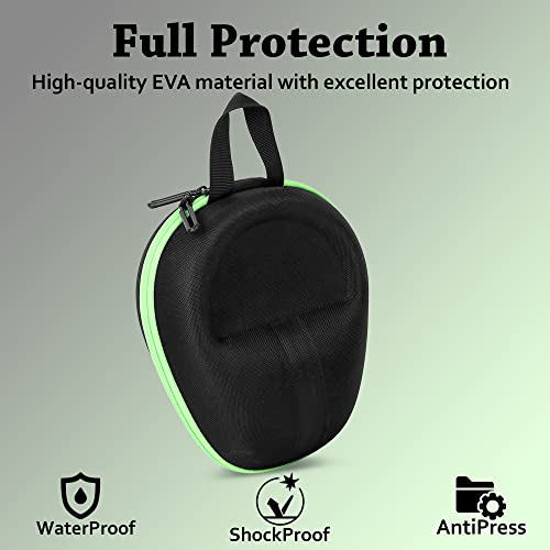 GadgetBite Headphone Carrying EVA Case Earpads Storage Bag Headphone Pouch Portable Anti-Pressure Compatible with Boat 550/Sony WH C510/Flix X1/Sony CH710n/Hyperx Cloud Cases (Black Green) - Image 5
