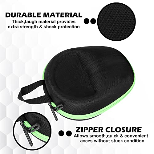 GadgetBite Headphone Carrying EVA Case Earpads Storage Bag Headphone Pouch Portable Anti-Pressure Compatible with Boat 550/Sony WH C510/Flix X1/Sony CH710n/Hyperx Cloud Cases (Black Green) - Image 4