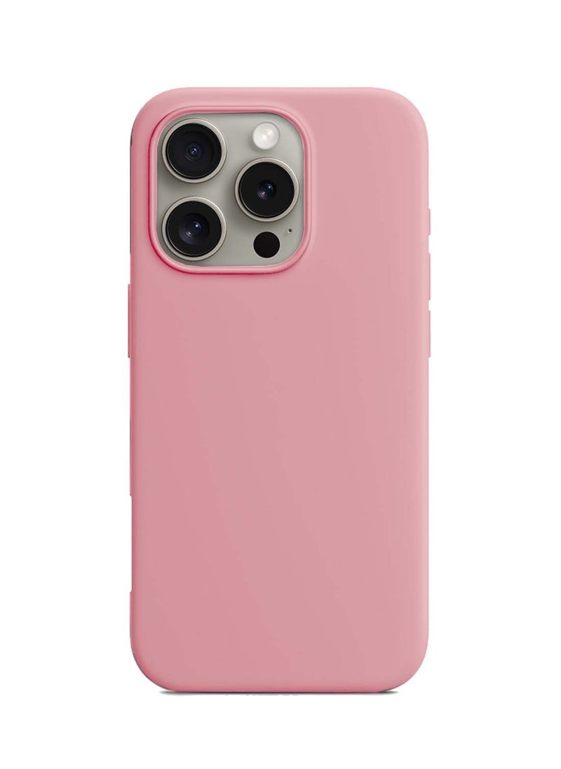 Wtech - Apple iPhone 16 Pro Max 2024 Premium Liquid Silicone Case Cover - Pink - Image 1