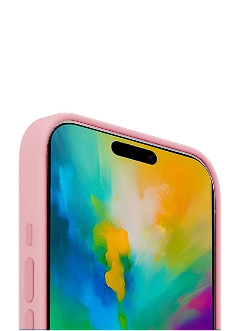 Wtech - Apple iPhone 16 Pro Max 2024 Premium Liquid Silicone Case Cover - Pink - Image 1