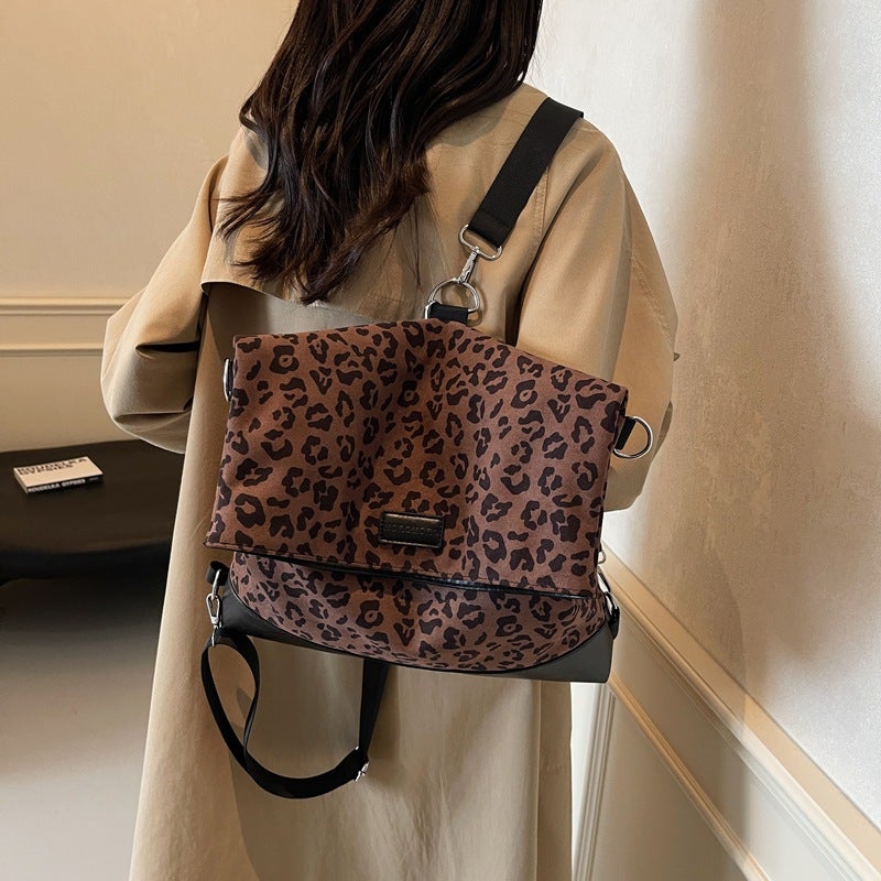 American Retro New Leopard Print Fashionable Fashionable Shoulder Multi-Purpose Bag Casual All-Match Niche Design Cross-Body Bag - Image 5