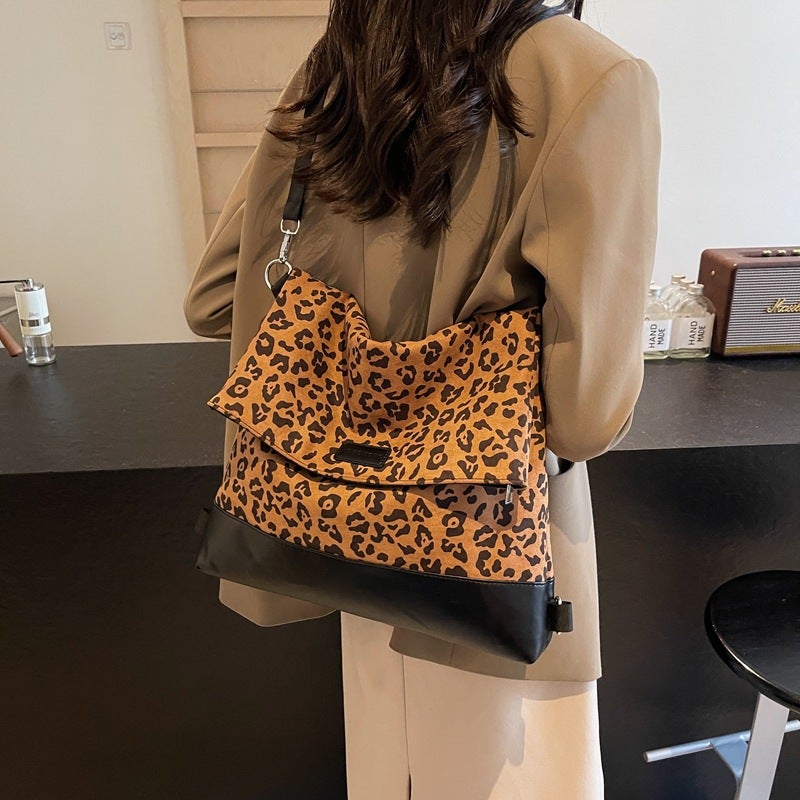 American Retro New Leopard Print Fashionable Fashionable Shoulder Multi-Purpose Bag Casual All-Match Niche Design Cross-Body Bag - Image 4