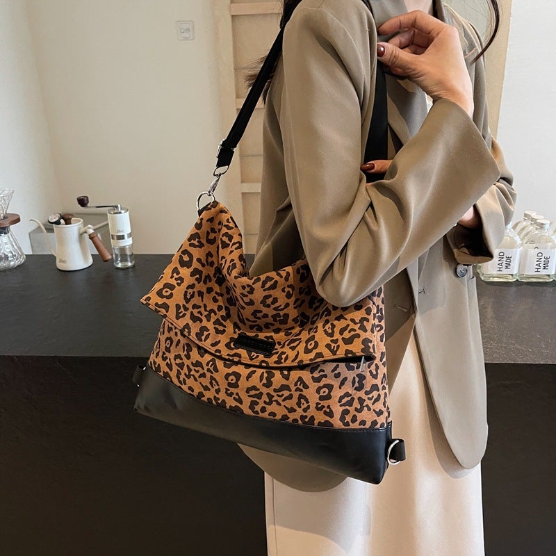 American Retro New Leopard Print Fashionable Fashionable Shoulder Multi-Purpose Bag Casual All-Match Niche Design Cross-Body Bag - Image 2