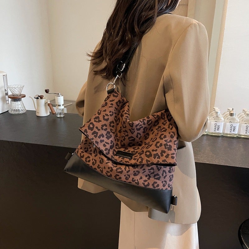 American Retro New Leopard Print Fashionable Fashionable Shoulder Multi-Purpose Bag Casual All-Match Niche Design Cross-Body Bag - Image 3