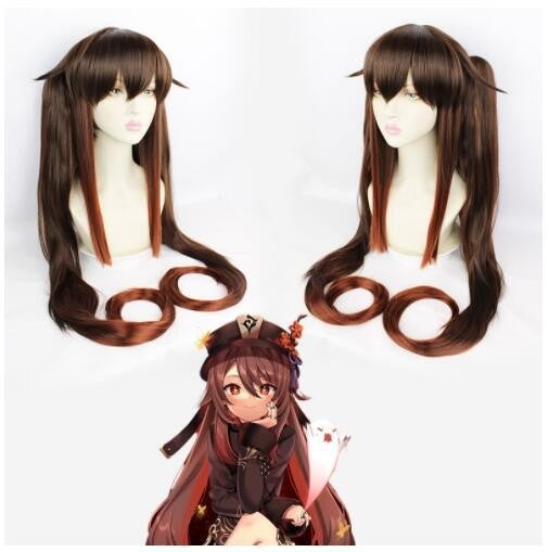 Klee Cosplay Backpack Loli Anime Outfit Walnut wig 