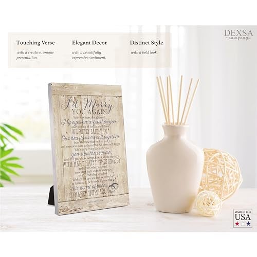 DEXSA I'D Marry You…New Horizons Wood Plaque with Easel | Made in the USA - Image 3