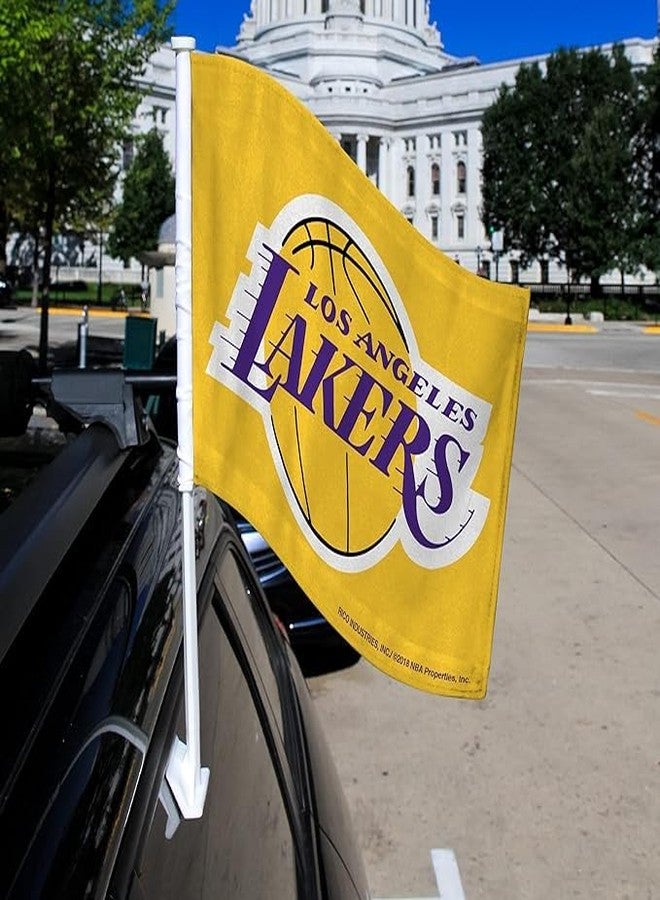 Rico Los Angeles Lakers - LA Basketball - 11X14 Window Mount Double-Sided Car Flag - Image 2