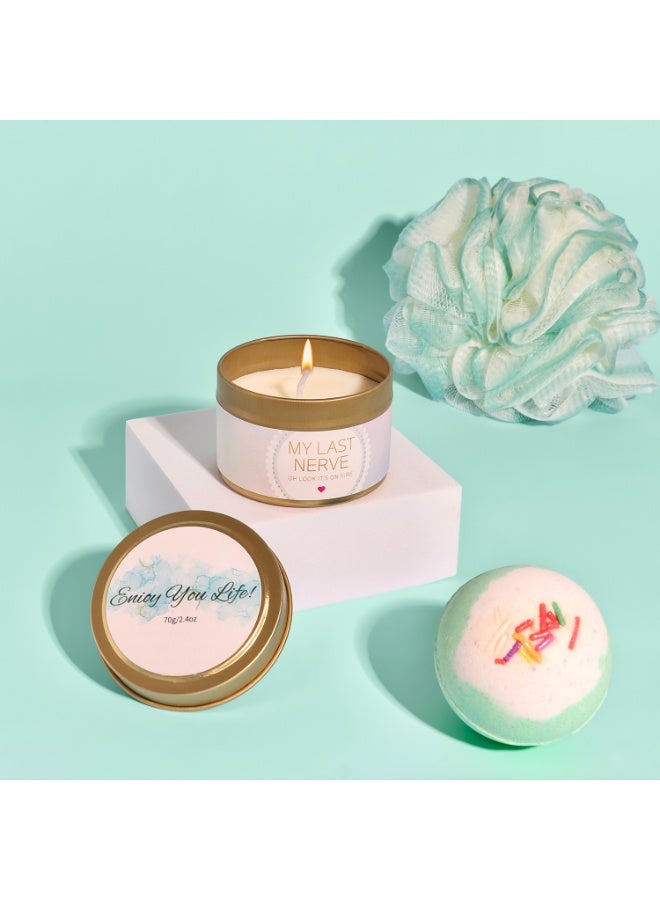 MissTiara سلة هدايا للنساء - صندوق هدايا عيد الميلاد، 10 هدايا فريدة لعيد الميلاد للنساء، حزمة علاج سبا مريحة للنساء، سلة هدايا شفاء سريع ترسل دفعة من أشعة الشمس للصداقة - أضئ يومها - Image 5