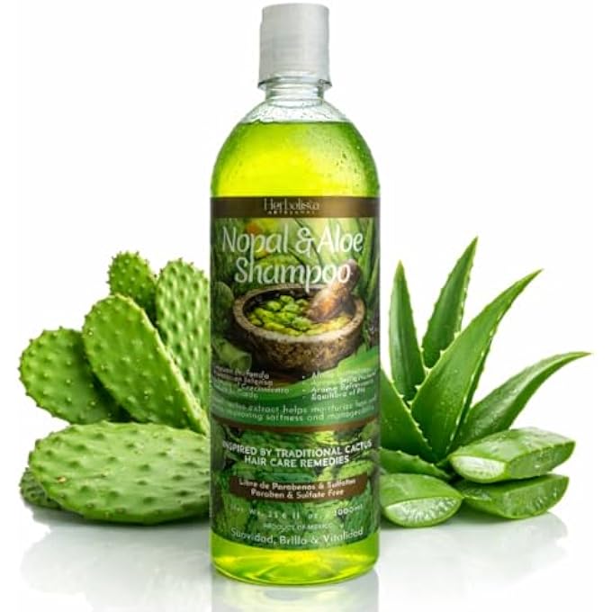 HERBALISTA Nopal & Aloe Shampoo 1L â€“ Inspired by Traditional Mexican Botanicals, Hydrating & Softening Hair Formula, Paraben & Sulfate Free