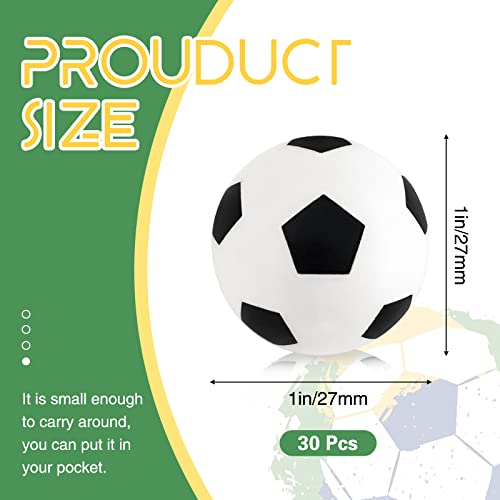 Xeehwb 30pcs Bouncy BallsSoccer Bouncing BallsHigh Bouncing Rubber Soccer Ball for Stress ReliefMultiItem Party Favor PacksBall GamesClassroom PrizesStocking Stuffers27mm - Image 5