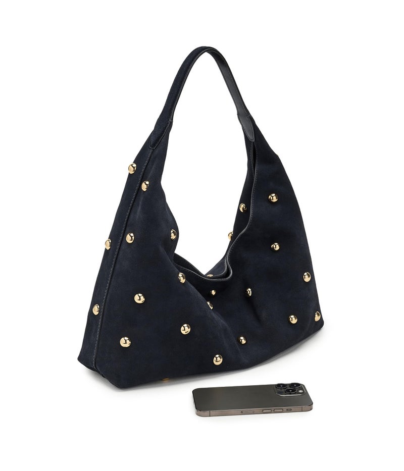 Made Well Madewell Women Suede Slouchy Shoulder Bag-Stud Juniper Berry One Size - Image 4