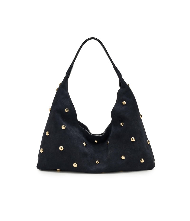 Made Well Madewell Women Suede Slouchy Shoulder Bag-Stud Juniper Berry One Size - Image 1