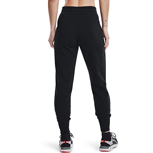 Under Armour Womens Rival Fleece Joggers, Black (001)/White, 3X - Image 3