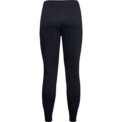 Under Armour Womens Rival Fleece Joggers, Black (001)/White, 3X - Image 5