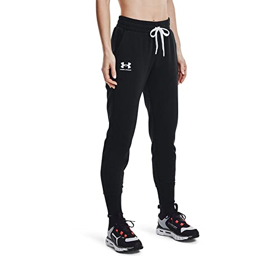 Under Armour Womens Rival Fleece Joggers, Black (001)/White, 3X - Image 1
