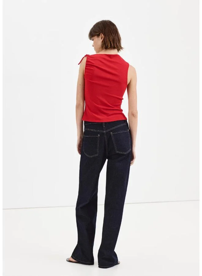 مانجو Asymmetric Ruched Top