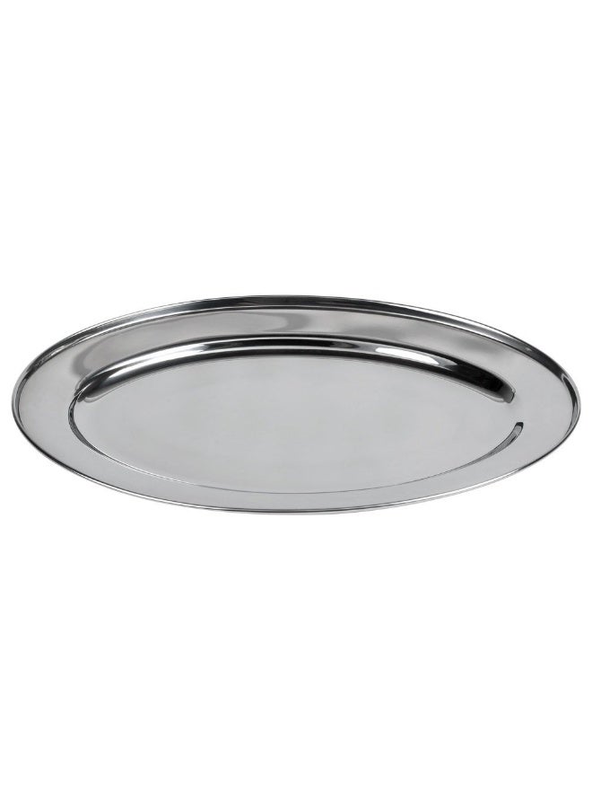 BLACKSTONE Stainless Steel Oval Tray, Dinner Buffet Serving Tray 55cm - Image 1