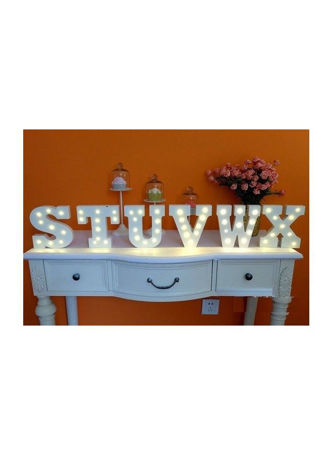 نيبمينينت مصباح LED ليلي خشبي بتصميم حروف أبجدية مكون من 26 حرفا أبيض 15x14x3سنتيمتر - Image 3