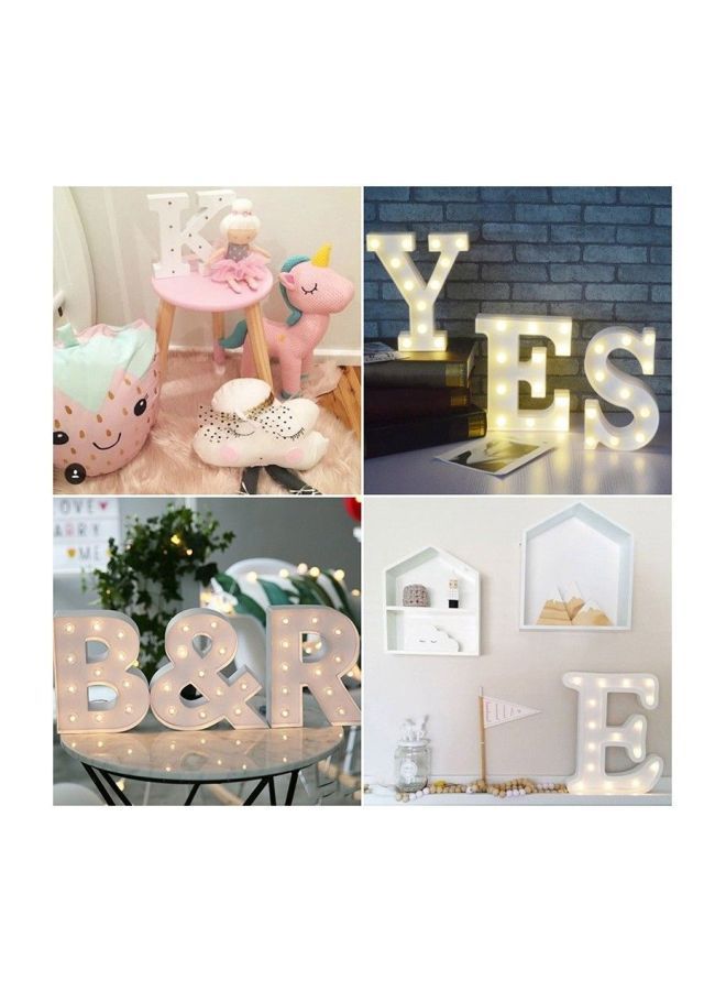 نيبمينينت مصباح LED ليلي خشبي بتصميم حروف أبجدية مكون من 26 حرفا أبيض 15x14x3سنتيمتر - Image 5