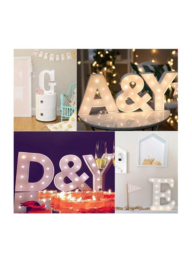 نيبمينينت مصباح LED ليلي خشبي بتصميم حروف أبجدية مكون من 26 حرفا أبيض 15x14x3سنتيمتر - Image 4