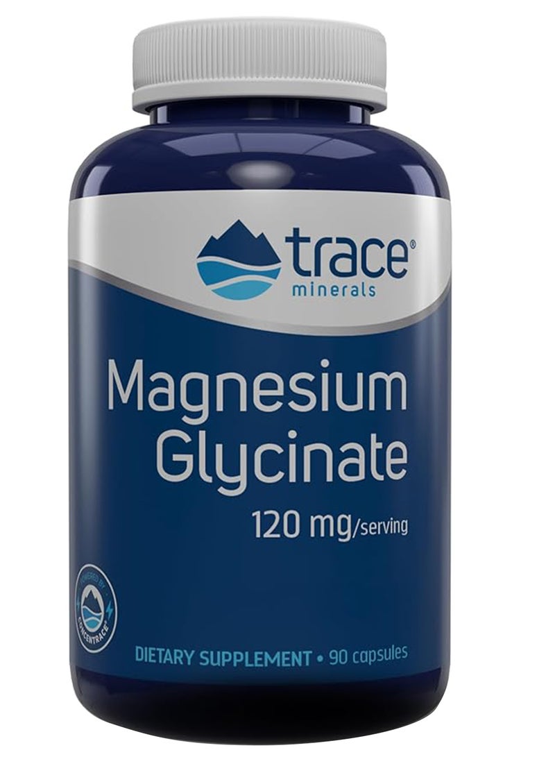 Trace Minerals Magnesium Glycinate 120Mg Serving - 90 Capsules 