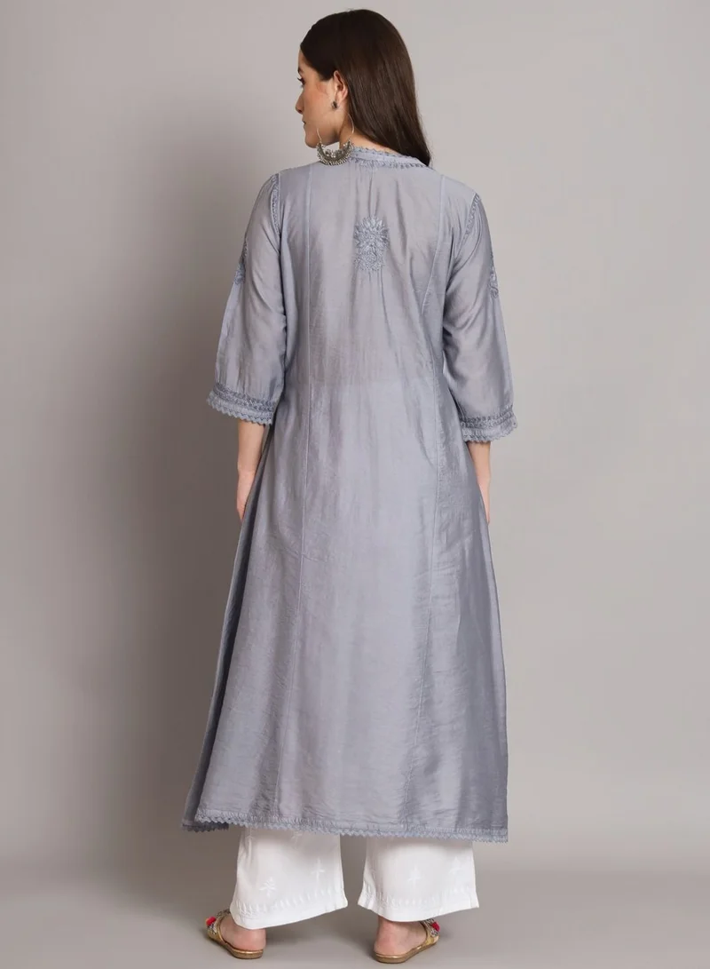 الايا مطرزة يدويا شيكانكاري أ-لاين قطن تشانديري أنجارخا كورتا- AL3667