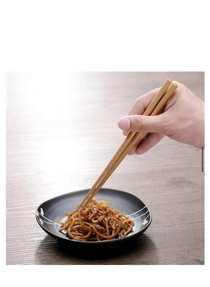 Wood Chopsticks 10 Pairs Strong and Safe - 100% Bamboo - Image 2