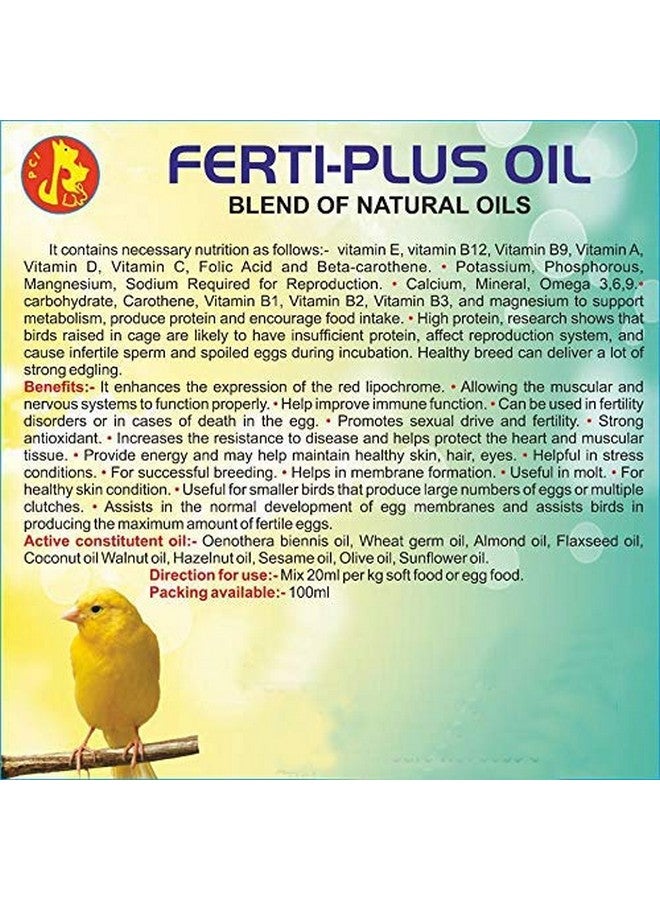 PET (Pci) Ferti-Plus A Blend Of Nature To Provide All Essential Nutrition For Healthy Bird Breeding Healthcare (100Ml) - Image 3