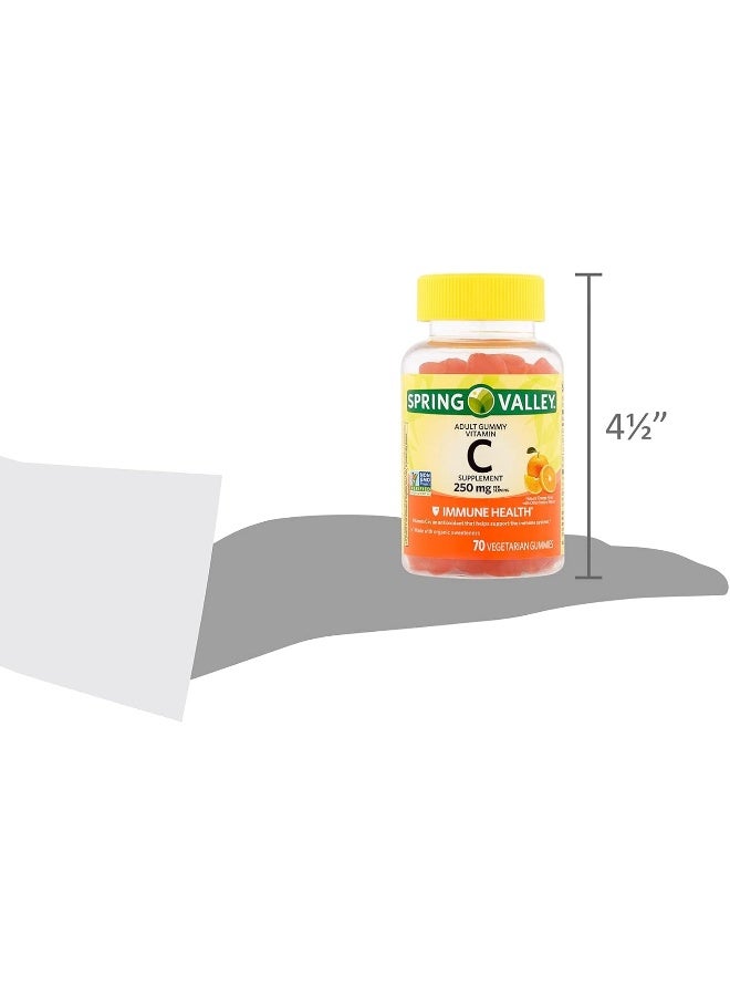 SPRING VALLEY وادي الربيع - فيتامين سي جومي 240 ملغ، 70 جومي برتقالية - Image 5