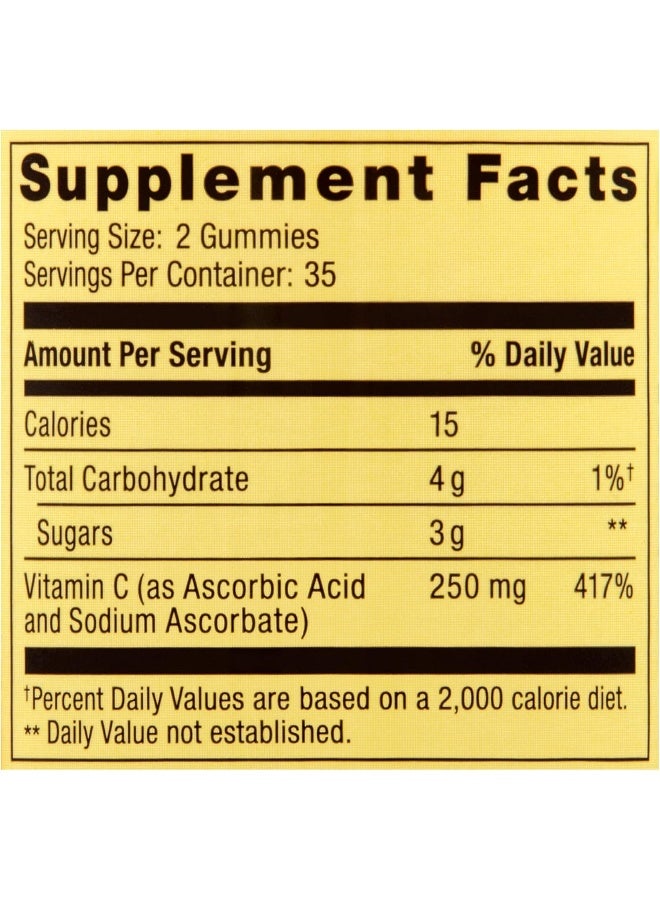 SPRING VALLEY وادي الربيع - فيتامين سي جومي 240 ملغ، 70 جومي برتقالية - Image 4