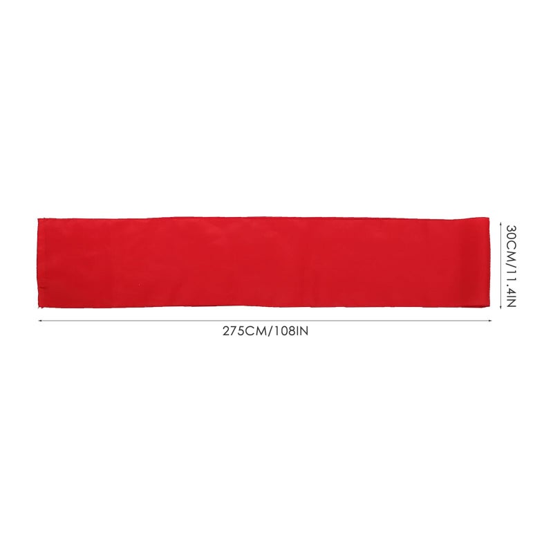 Red Satin Wedding Table Runner 5pcs Set for Birthday Party Home Dining Decor - Image 3